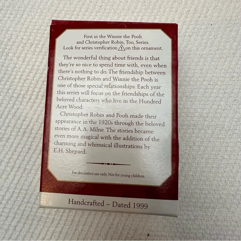 1999 Hallmark Christopher Robin Playing With Pooh Ornament